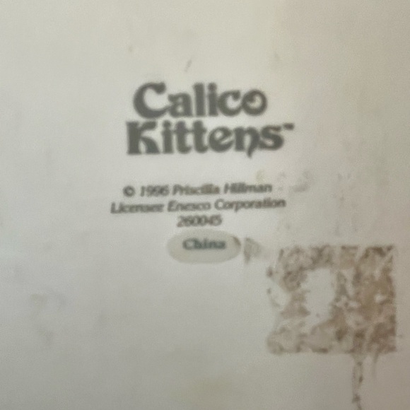 Enesco Calico Kittens Hanging Plaque, “Cats are Angels With Fur” 1996 - Picture 6 of 12